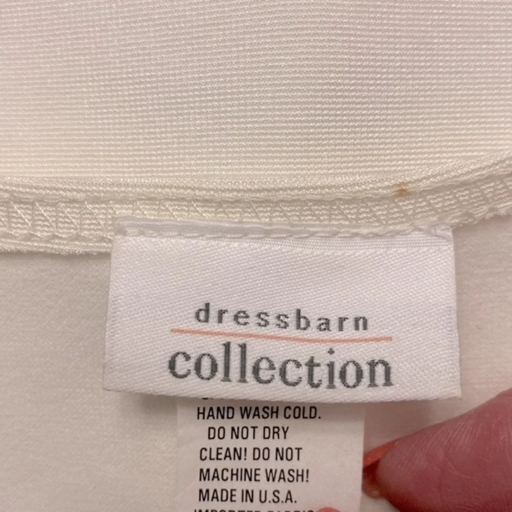 Dressbarn woman’s ivory formal sequined sleeveless high/low tank top V neck XL - Picture 6 of 10
